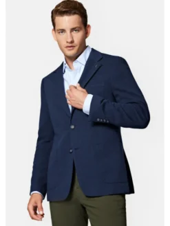 Lancerto Marynarka Tramore MA131223000002 Granatowy Slim Fit