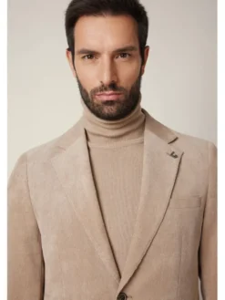 Lancerto Marynarka Venzone MA131225000004 Beżowy Slim Fit