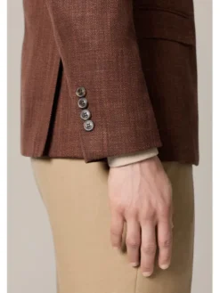 Lancerto Marynarka Volterra MA131126000017 Brązowy Slim Fit