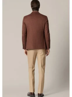 Lancerto Marynarka Volterra MA131126000017 Brązowy Slim Fit