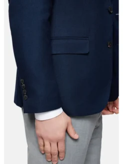 Lancerto Marynarka Yakima MA131124000002 Granatowy Slim Fit