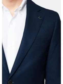 Lancerto Marynarka Yakima MA131124000002 Granatowy Slim Fit