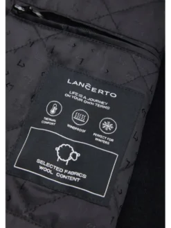Lancerto Płaszcz Ebikon KU073225000001 Czarny Regular Fit