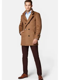 Lancerto Płaszcz wełniany Arendal PC073223000009 Brązowy Regular Fit