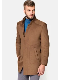Lancerto Płaszcz wełniany Camilo KU998217000001 Brązowy Regular Fit