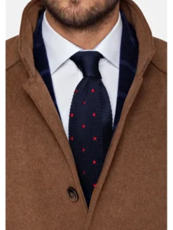 Lancerto Płaszcz wełniany Camilo KU998217000001 Brązowy Regular Fit