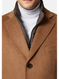 Lancerto Płaszcz wełniany Norfolk PC073223000007 Brązowy Regular Fit