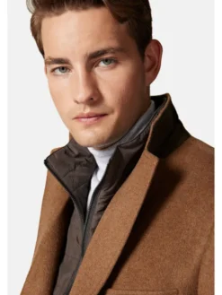 Lancerto Płaszcz wełniany Norfolk PC073223000007 Brązowy Regular Fit