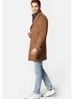 Lancerto Płaszcz wełniany Norfolk PC073223000007 Brązowy Regular Fit