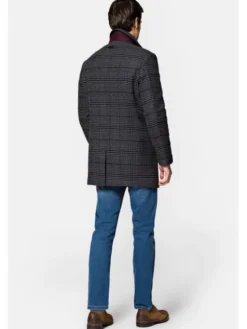 Lancerto Płaszcz wełniany Norymberga KU054222000009 Szary Regular Fit