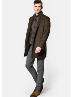 Lancerto Płaszcz wełniany Wolfsburg KU054222000013 Zielony Regular Fit