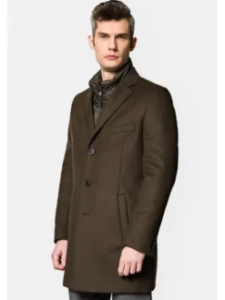 Lancerto Płaszcz wełniany Wolfsburg KU054222000013 Zielony Regular Fit