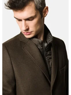 Lancerto Płaszcz wełniany Wolfsburg KU054222000013 Zielony Regular Fit