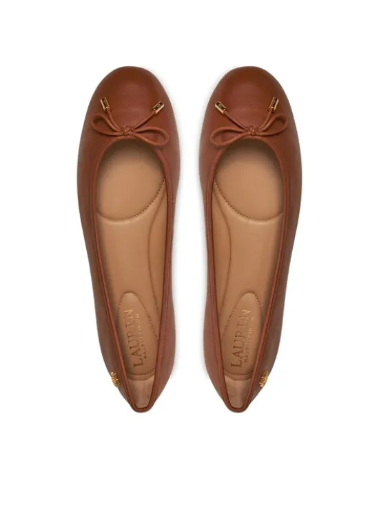 LAUREN RALPH LAUREN Baleriny 802940603002 Brązowy