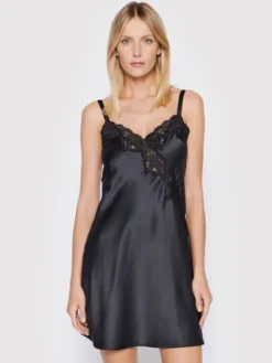 LAUREN RALPH LAUREN Koszula nocna ILN31684 Czarny Regular Fit