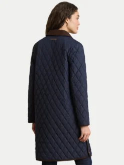 LAUREN RALPH LAUREN Kurtka przejściowa Crested 3/4 Quilt 297P18059004 Granatowy Regular Fit