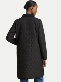 LAUREN RALPH LAUREN Kurtka przejściowa Crested 3/4 Quilt 297P18059001 Czarny Regular Fit