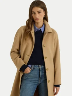 LAUREN RALPH LAUREN Płaszcz wełniany 297P04140002 Beżowy Regular Fit