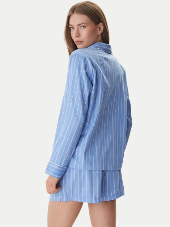 LAUREN RALPH LAUREN Piżama ILN12490 Niebieski Regular Fit