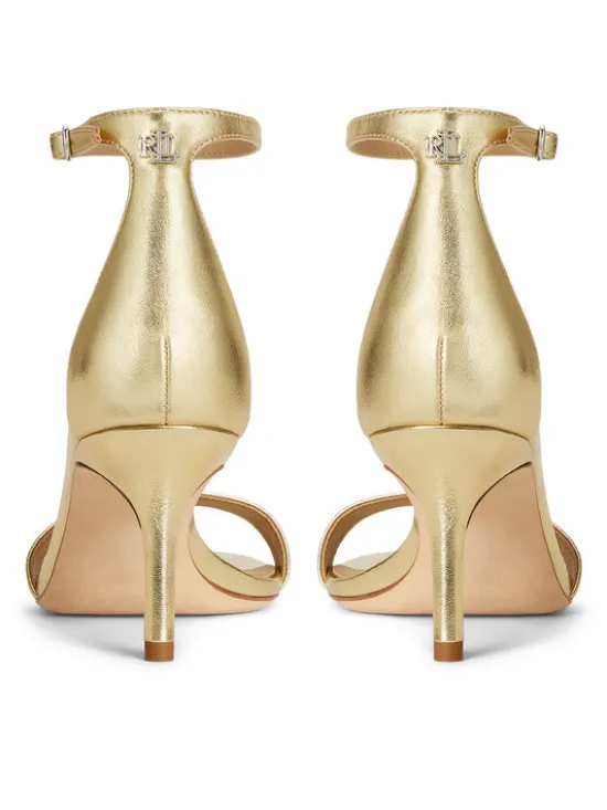 LAUREN RALPH LAUREN Sandały Allie Mid 802978207002 Złoty