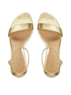 LAUREN RALPH LAUREN Sandały Allie Mid 802978207002 Złoty