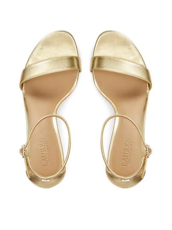 LAUREN RALPH LAUREN Sandały Allie Mid 802978207002 Złoty