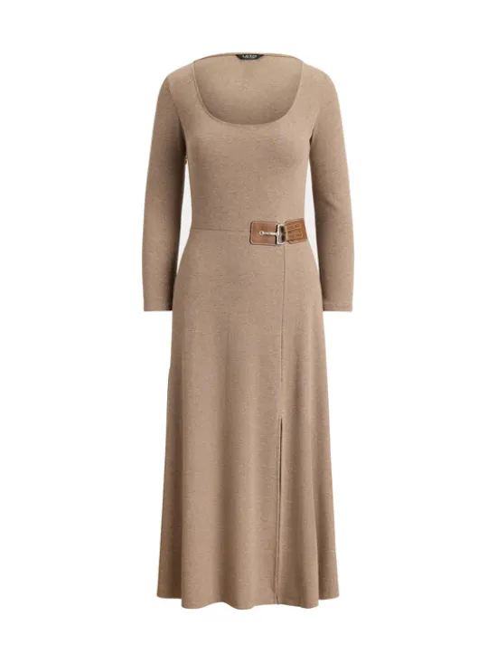 LAUREN RALPH LAUREN Sukienka dzianinowa 200980038001 Beżowy Slim Fit