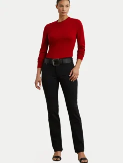LAUREN RALPH LAUREN Sweter 200919114016 Czerwony Slim Fit