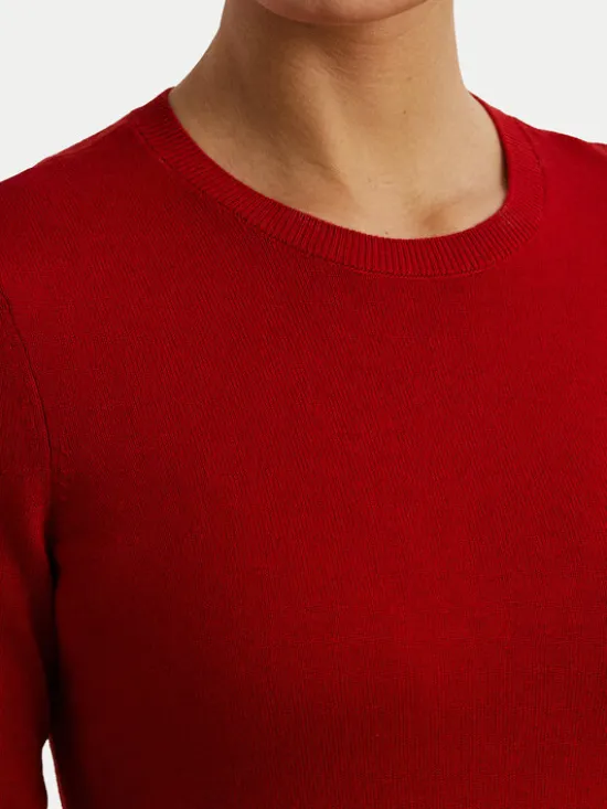 LAUREN RALPH LAUREN Sweter 200919114016 Czerwony Slim Fit