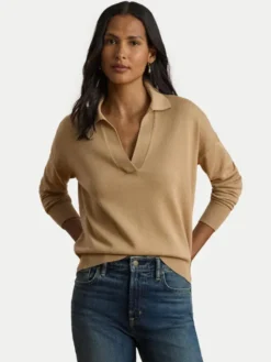 LAUREN RALPH LAUREN Sweter 200P14056004 Beżowy Regular Fit