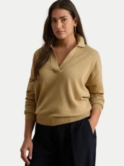 LAUREN RALPH LAUREN Sweter 200P14056004 Beżowy Regular Fit