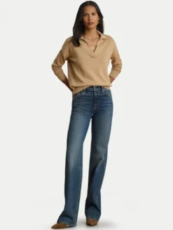 LAUREN RALPH LAUREN Sweter 200P14056004 Beżowy Regular Fit
