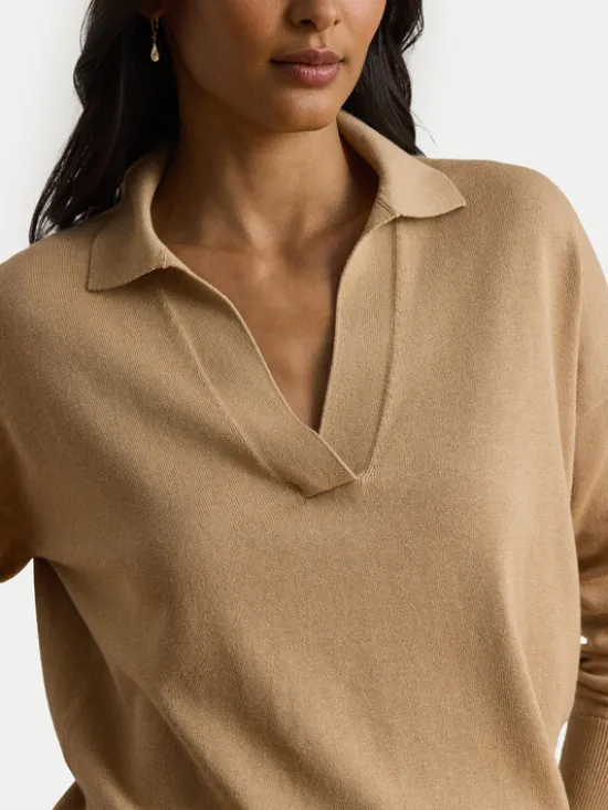 LAUREN RALPH LAUREN Sweter 200P14056004 Beżowy Regular Fit