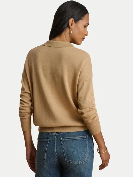 LAUREN RALPH LAUREN Sweter 200P14056004 Beżowy Regular Fit