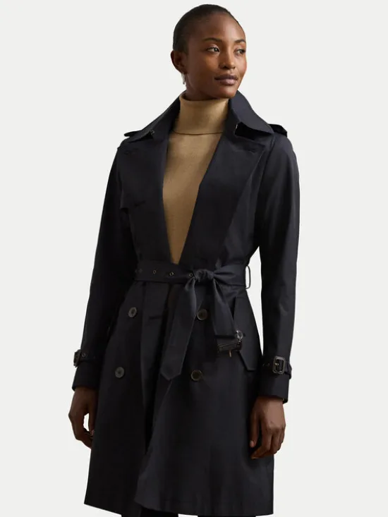 LAUREN RALPH LAUREN Trencz 297967122003 Granatowy Regular Fit