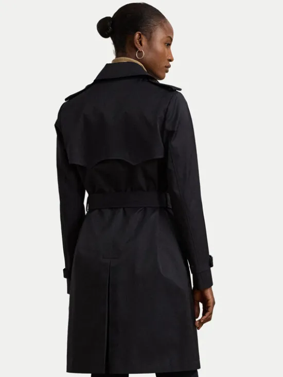 LAUREN RALPH LAUREN Trencz 297967122003 Granatowy Regular Fit