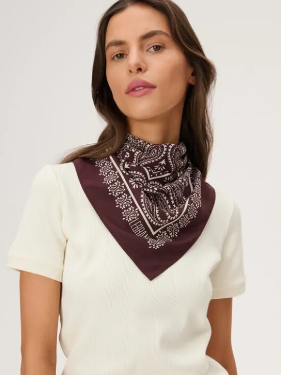LEBRAND Chusta Bandana Bordowy