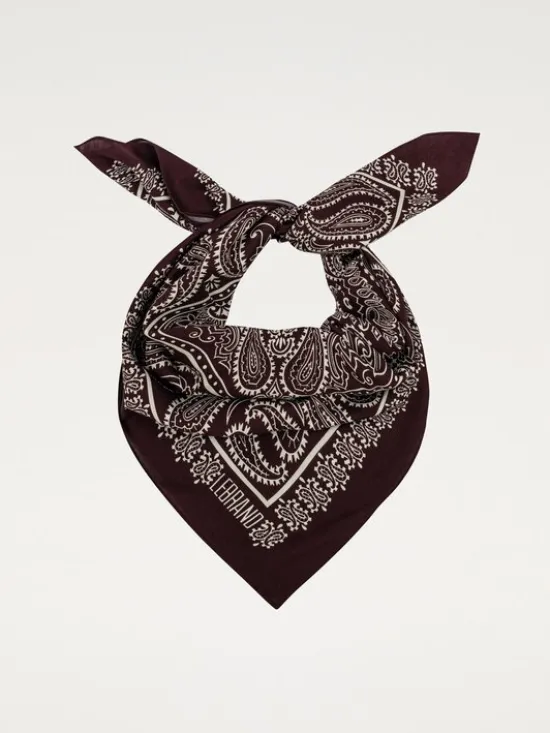 LEBRAND Chusta Bandana Bordowy