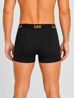 Lee Bokserki Harkins 3 Pack Trunks Cotton Rich Comfort Stretch Czarny