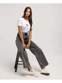Lee Cooper Jeansy BELLA 3225 Czarny Wide Leg