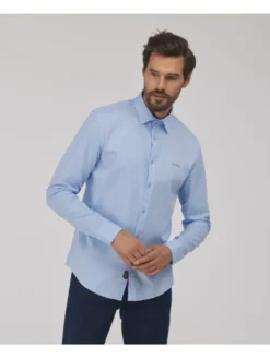 Lee Cooper Koszula jeansowa VAN Niebieski Regular Fit