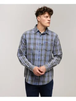 Lee Cooper Koszula WILL 2124 Niebieski Regular Fit