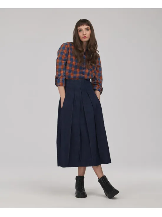 Lee Cooper Spódnica jeansowa HOA Niebieski Regular Fit