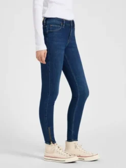 Lee Jeansy SCARLETT HIGH ZIP Niebieski Skinny Fit