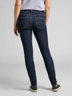 Lee Jeansy Scarlett Solid Blue Granatowy Skinny Fit