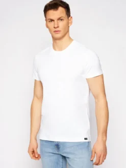Lee Komplet t-shirtów L680CM12 112117015 Biały Regular Fit