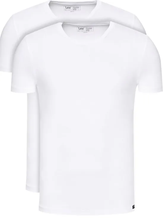 Lee Komplet t-shirtów L680CM12 112117015 Biały Regular Fit