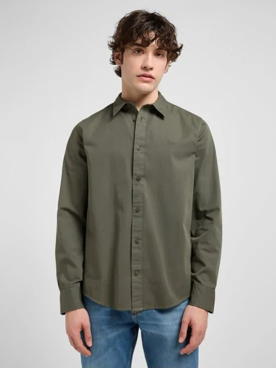 Lee Koszula Patch Shirt Zielony Regular Fit