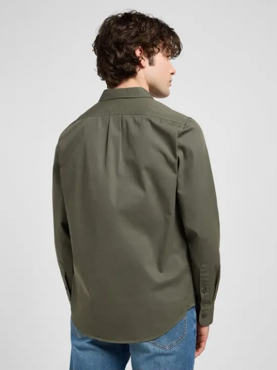 Lee Koszula Patch Shirt Zielony Regular Fit