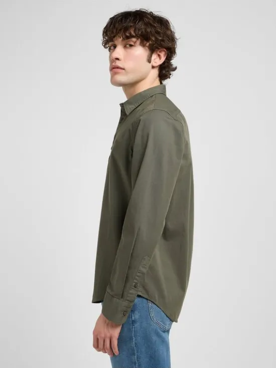 Lee Koszula Patch Shirt Zielony Regular Fit